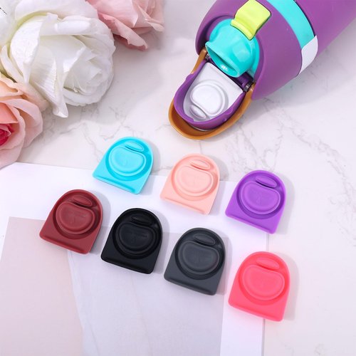 8pcs Silicone Bottle Stopper for Owala FreeSip 24oz 32oz, Water Bottle Plug Mouth Lid Cap Top Seal Replacement Parts Accessories Compatible with Owala 16/19/24/32/40oz (8 Colors)