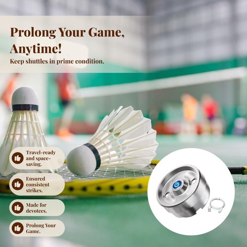 Vaveren Badminton Ball Steamer Shuttlecock Humidifier, Shuttle Improves Beating Resistance Birdie Tube Cap Keeps Feather Humidity, Silver Gray