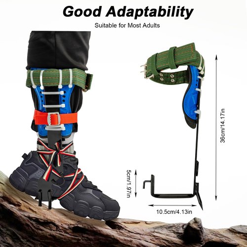 SOKDNHF Tree Climbing Spike Set, Safety Belt Straps Tree Climbing Tool Kits with Sharp and Hard Stainless Steel Claws, Adjustable Tree Climbing Tool for Mountaineering, Tree Climbing, Indoor Climbing