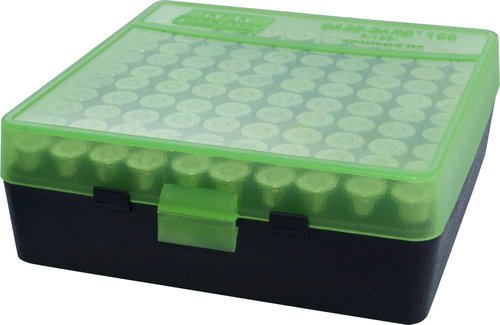 MTM 380/9MM Cal 100 Round Flip-Top Ammo Box P-100-9M