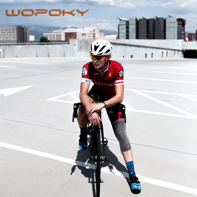 WOPOKY Knee Brace Sleeves for Weightlifting Working out, Knee Pain Relief for Meniscus Tear Arthritis ACL MCL (2 Pack)
