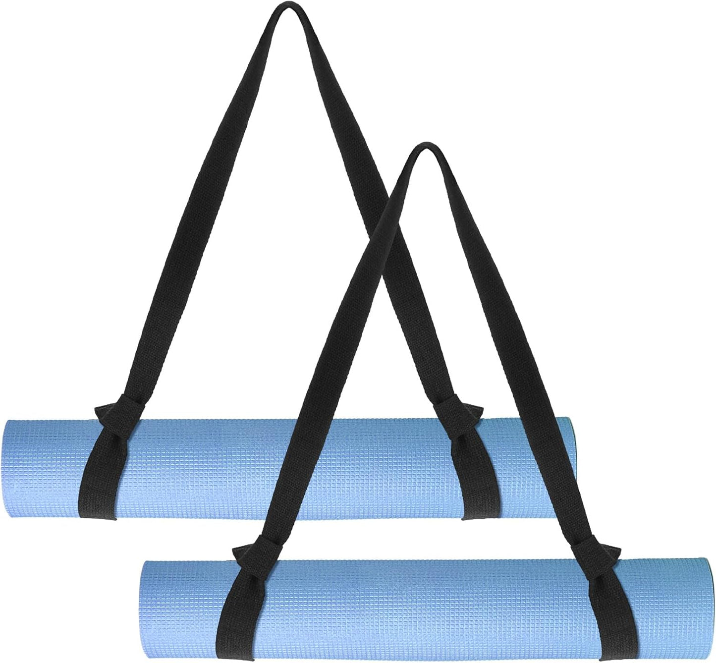 2 PCS Yoga Mat Carrying Strap Yoga Mat Sling Mats Slap Band Easy Holder Strap Adjustable Durable Exercise Carrier for Carrying Exercise Mats or Stretching (Black)