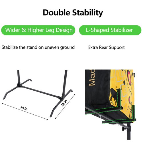 PVNIEFC Archery Target Stand for 30 Inch Bag & Foam Targets, Bow and Arrow Target Stand for Backyard, Steel