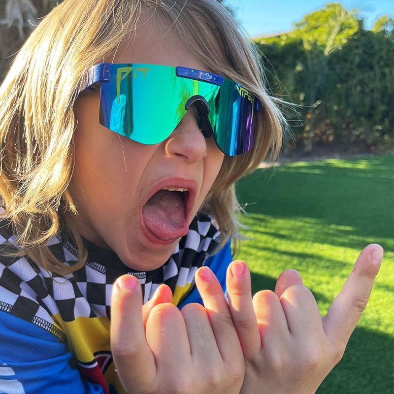 Pit Viper The XS Youth Sunglasses Ages 1-7 (The Leonardo with Blue-Green Lens)