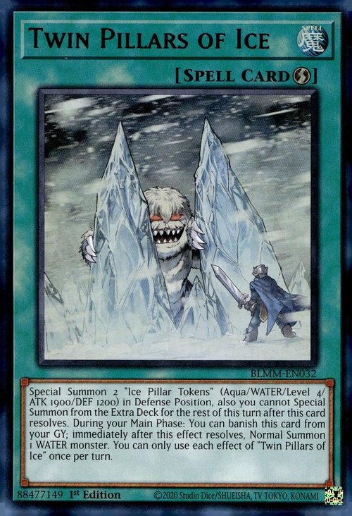 Twin Pillars of Ice - BLMM-EN032 - Ultra Rare - 1st Edition