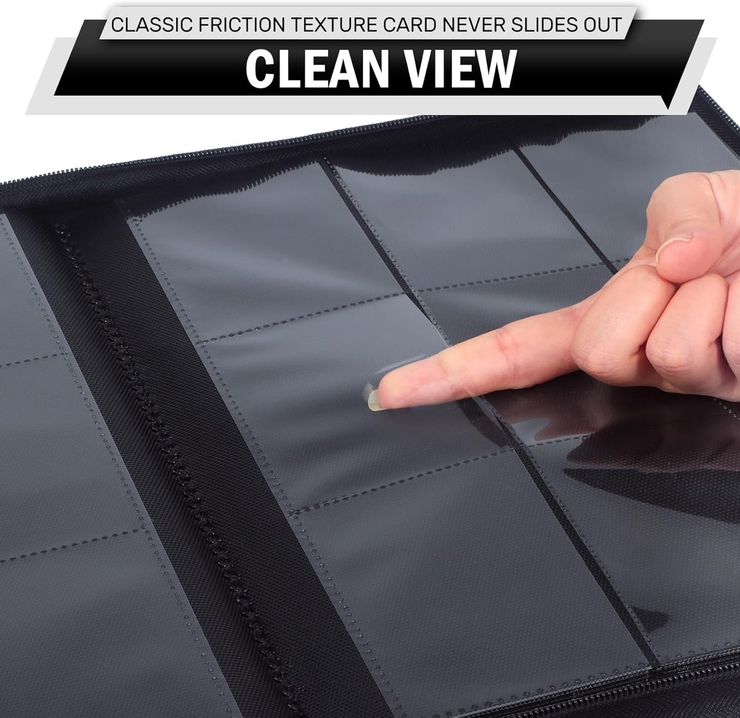 12 Pocket Card Binder, Zipper Trading Card Binder, 720 Large Capacity Side Loading Non-Ring Card Album, Double Sided Acid-Free Card Protector Binder, Card Collection for TCG, MTG, Sport Card, Pink