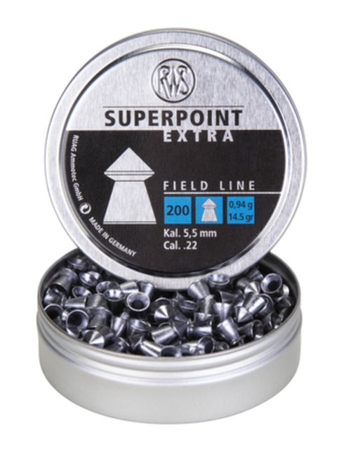 Umarex RWS Superpoint Extra Field Line Pellet Gun Pellets, 22 Caliber, 14.5 Grains, 200 Count