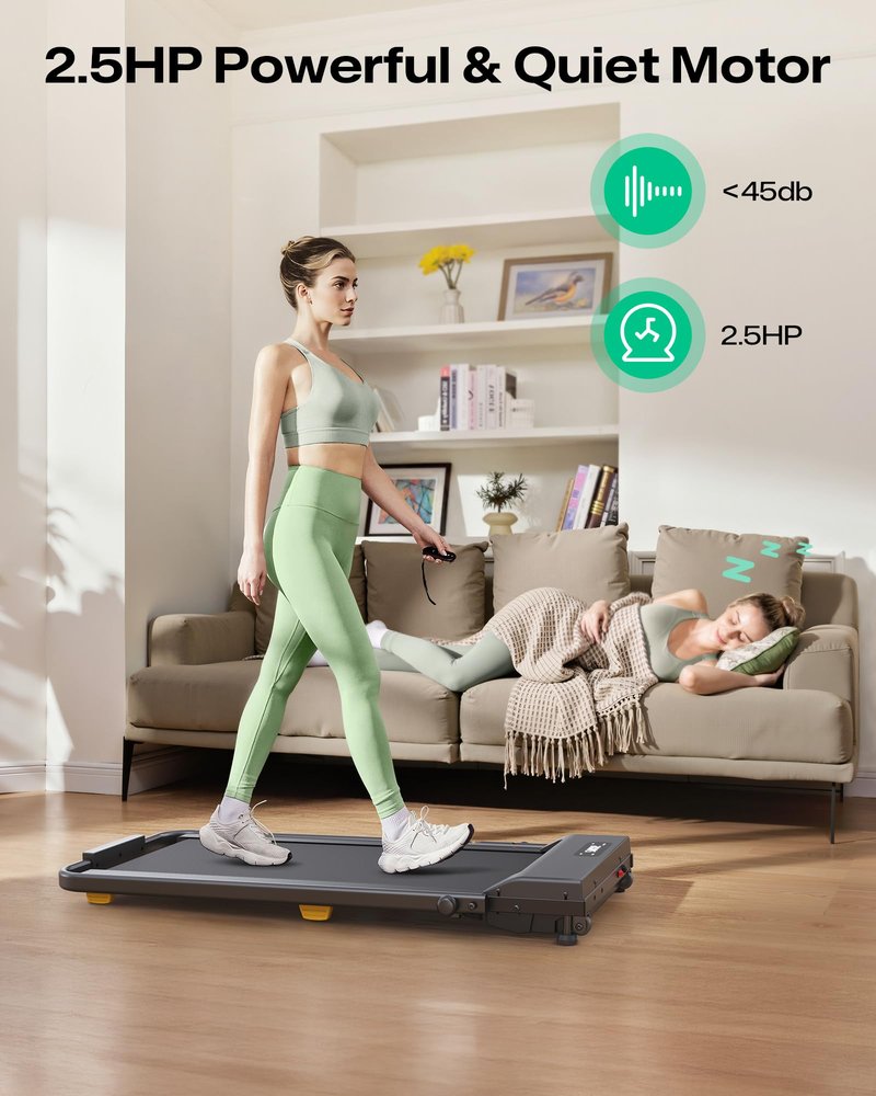 UREVO Walking Pad,Manual Incline Under Desk Treadmill with HIIT Program for Home and Office, 3 in 1 Foldable Treadmill with Remote Control, LED Display