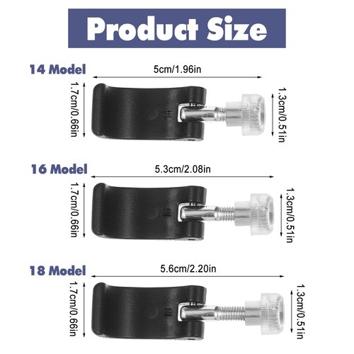 HJZHII 6 Pack Trekking Poles Quick Flip Pole Clamps with Nut Screws, 3 Size Trekking Poles Clamp Replacement Locking Clips Climbing Pole External Lock for Hiking Walking Camping Mountaineering
