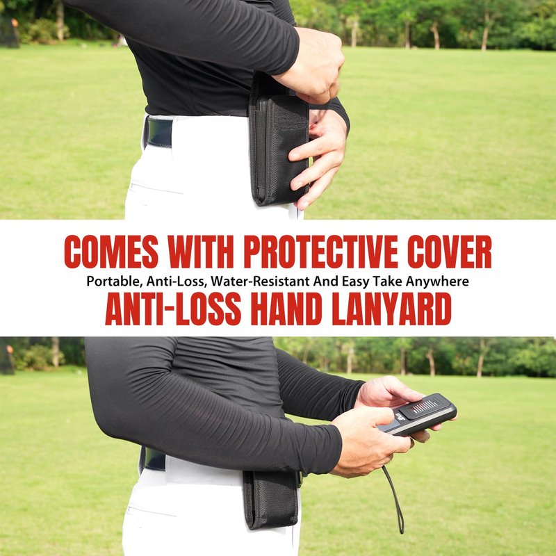 Rotatable Baseball Radar with Tripod,High-Speed Pitching & Swing Tracker,Accurate Speed Radar Gun with Memory Recall & LCD Display,Handheld or Hand Free Speed Sensors Equipment for All Baseball Player