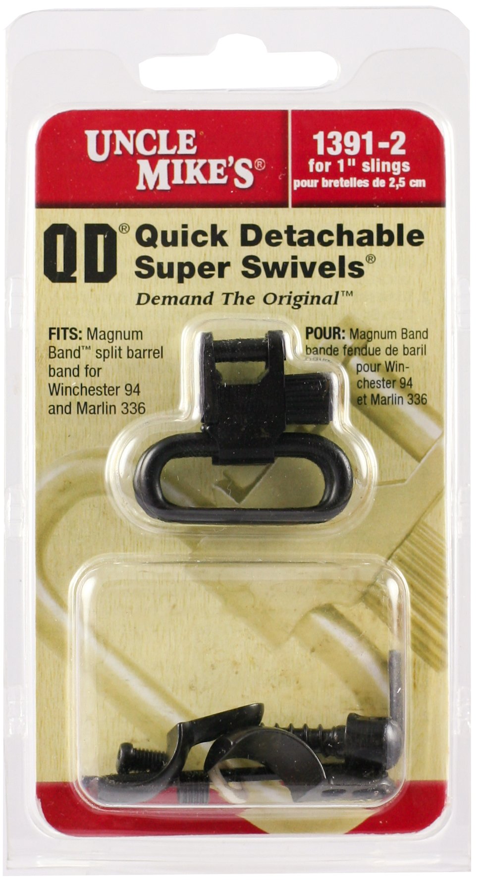 Uncle Mike's QD Quick Detachable Super Swivel 1391-2 for 1" slings , Black