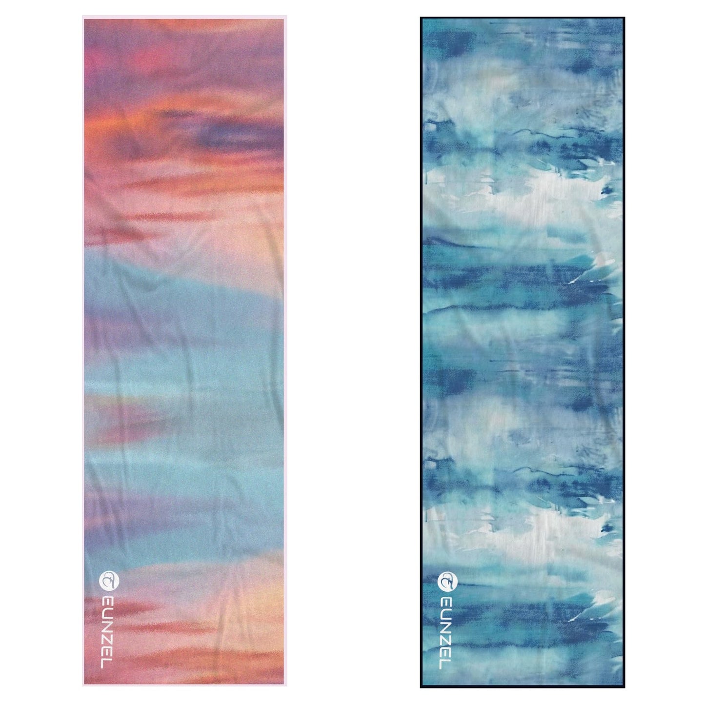 2 Pack Cooling Towel, Ice Towel for Neck, Soft Microfiber Chilly Towel Stay Cool for Sports, Yoga, Running, Gym, Workout, Biking, Camping & Outdoor Activities 40"x12", Sunset& Azure Wash