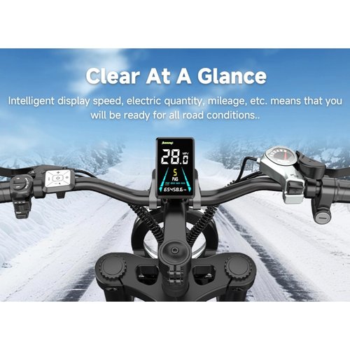 GLOBALKEEP Electric Bike for Adults, 750W/1500W Peak Motor, 60-Mile Range(PAS), 20"x4.0" Fat Tire Ebike, 4-Point Rear Suspension, 720Wh Battery, UL2849 Certified, All-Terrain Moped E-Bike