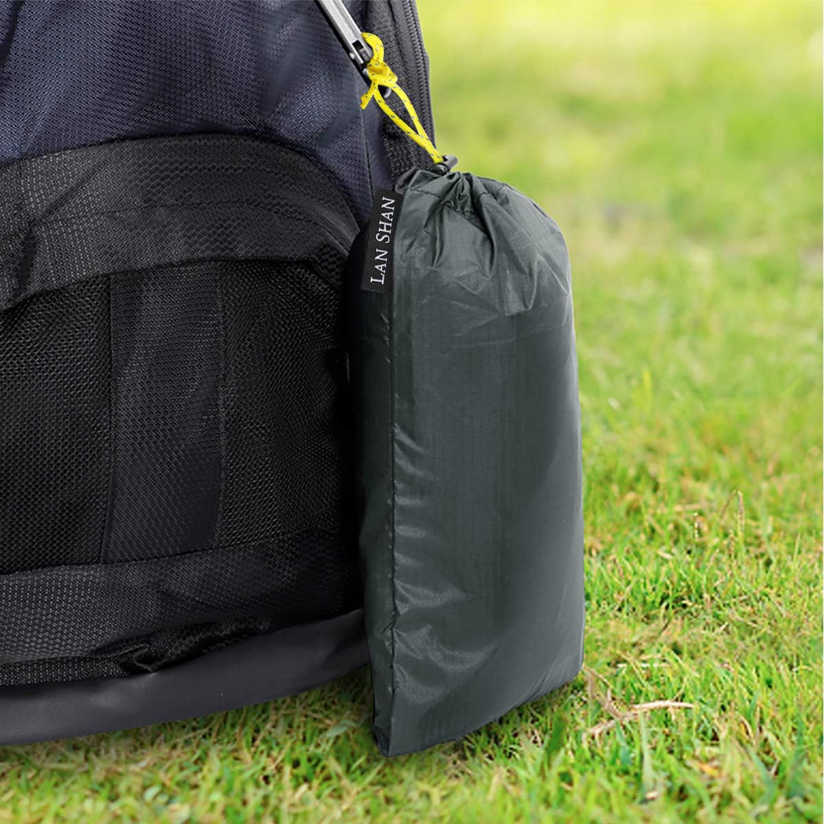 LANSHAN 1-2 Person Ultralight Waterproof Footprint Outdoor Camping Tent Tarp Canopy Blanket Picnic Ground Sheet Mat, Ultralight Tent Fitted, 2 Person