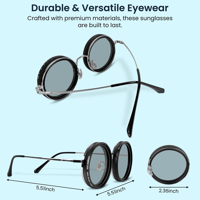 Amazefull Adjustable Sunglasses Stepless, Using ND filter, adaptive Sunglasses,1-9 Levels for outdoors - Eyewear with Adjustable fit
