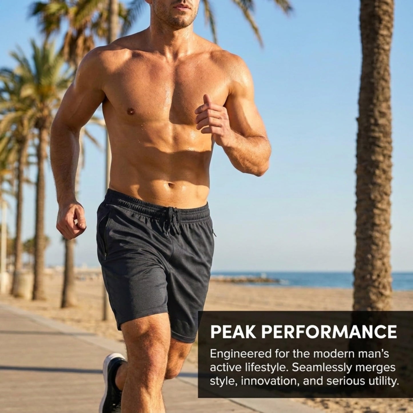 Ultra Performance Mens 5 Pack Athletic Running Shorts, Loose fit Basketball Gym Workout Shorts for Men with Zippered Pockets
