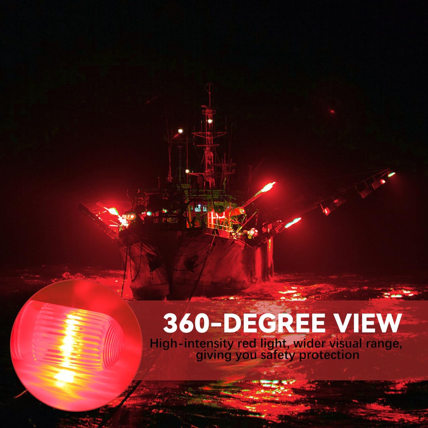 2PCS Boat Flares, Flares For Boating Coast Guard Approved, Waterproof Emergency For Boating Safety Kit, Fishing Nets, Buoys(Red)