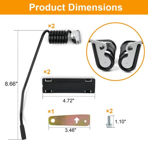 Jetuplusllc Premium Reversible Ice Scratchers 2890644 Single Coil, Compatible with Polaris Snowmobiles MY24 RMK Standard Models