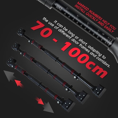 leikefitness Pull-Up Bar For Door Frame Chin Up Bar Upper Body Workout - Indoor Portable Training Pull-Up Bars - Adjustable 27.5"- 39" Width Locking Mechanism
