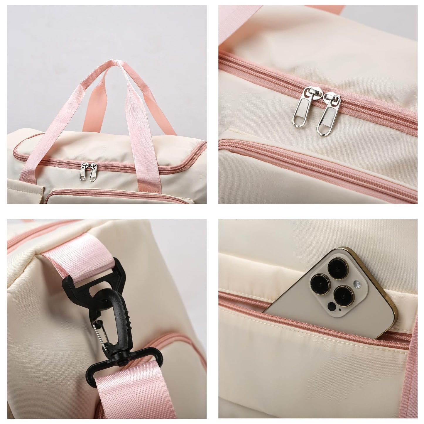 BEULPTN Small Gym Bag for Women, Waterproof Travel Duffel Bag with Shoe Compartment & Wet Pocket, Gym Tote Bag for Travel, Workout, Sport