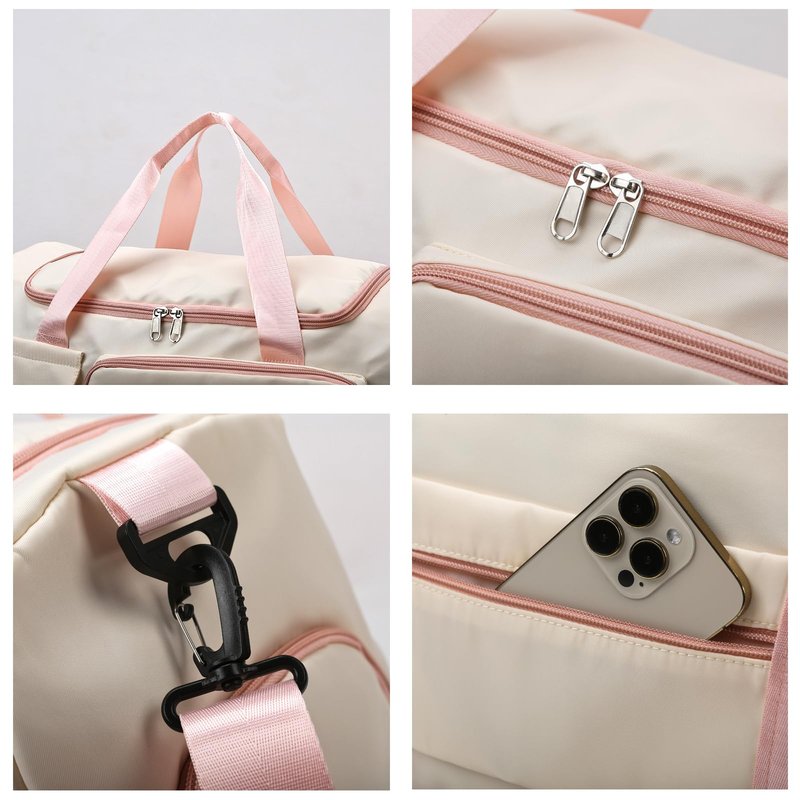 BEULPTN Small Gym Bag for Women, Waterproof Travel Duffel Bag with Shoe Compartment & Wet Pocket, Gym Tote Bag for Travel, Workout, Sport