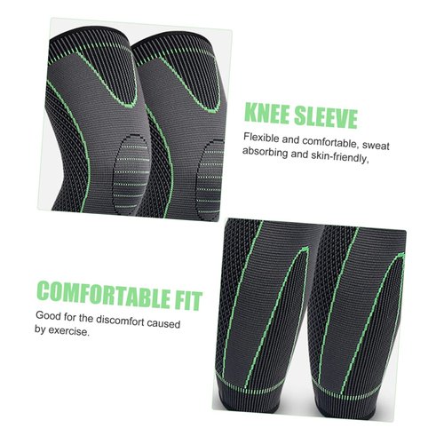 GOOHOCHY Multi Function Nylon Knee Sleeve Breathable for Fitness Non Slip Compression Support for Running Basketball Cycling and More