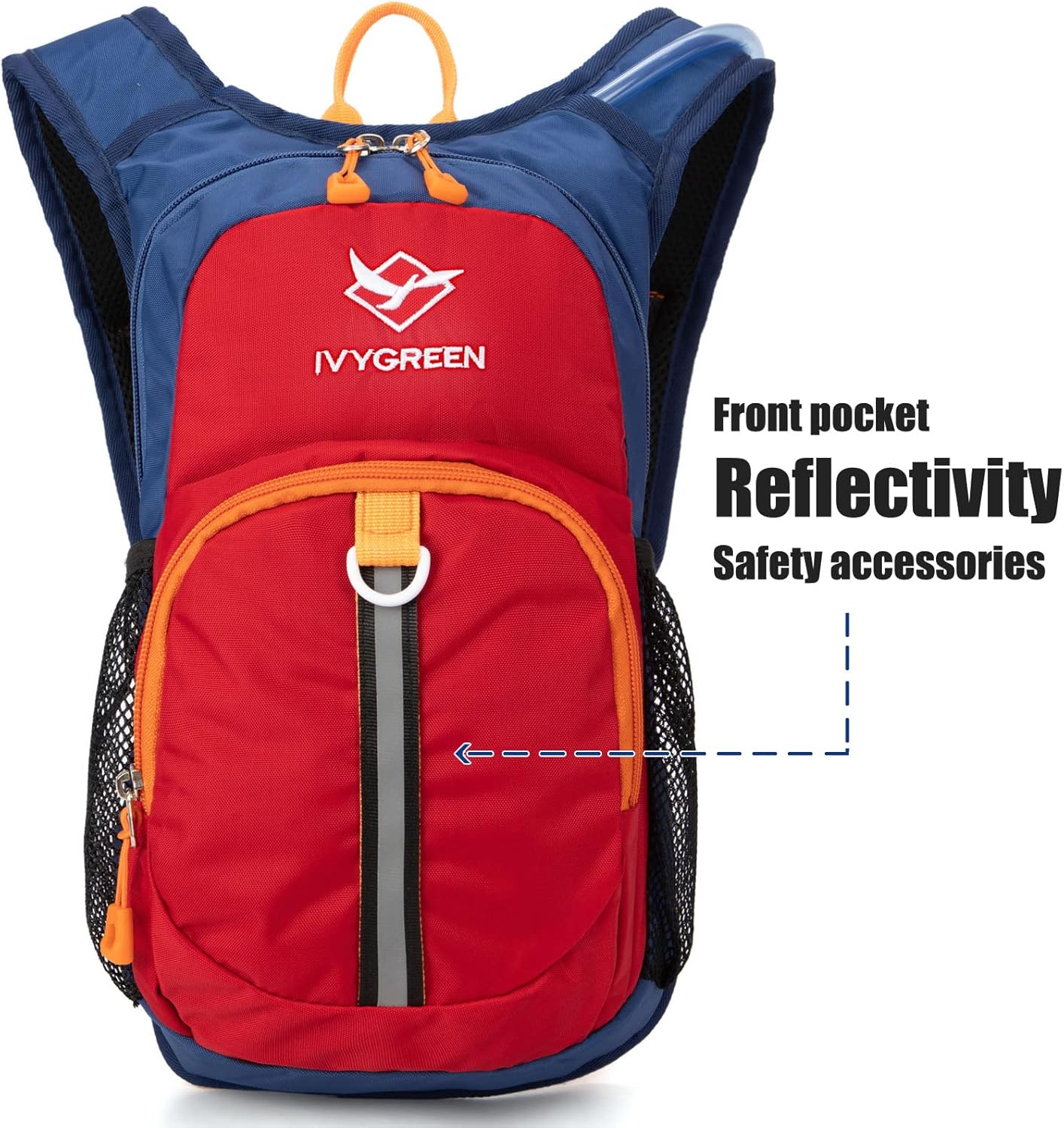 Ivygreen Kids Hydration Backpack, Hiking Backpack for Boys or Girls with 1.5L Water Bladder