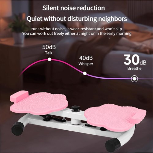 women twist stepper, multifunctional ab exercise board, lovely waist sculptor twist, waist twister, twist exercise machine, stepper for effective home workouts and waist shaping(P-ink)