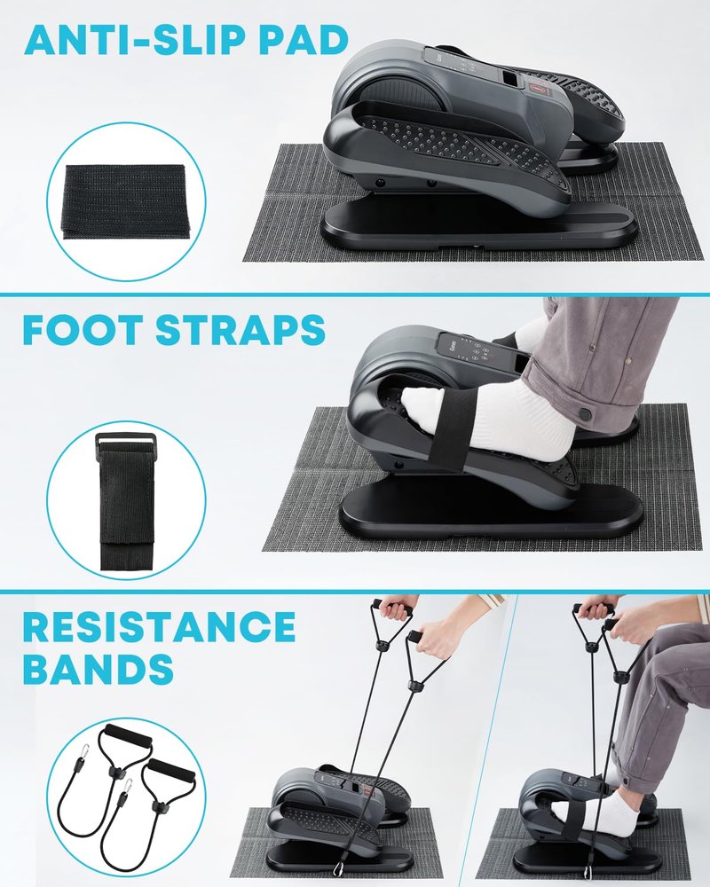 Gonex Under Desk Elliptical Electric Pedal Exerciser 10 Speed & Resistance