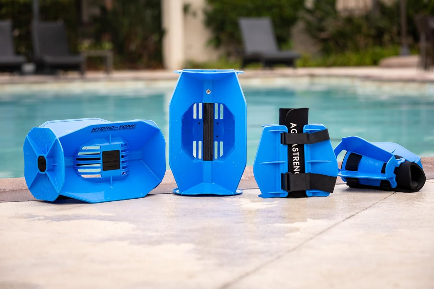 Hydro-Tone Total Body Pool Weights for Water Exercise | Isokinetic Functional Water Weights | Build Muscle - Easy on Joints | Aquatic Pool Weight | Quick Start Guide