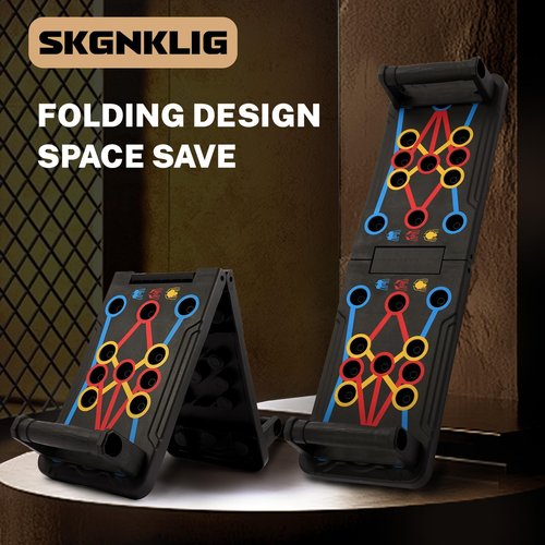 15-in-1 Foldable PushUp Stands Board Fitness,Workout Equipment for Home Gym, Men & Women Adjustable Pushup Board for Chest, Abs, Arms & Core Training,Portable Push-Up Board for Full Body Exercise