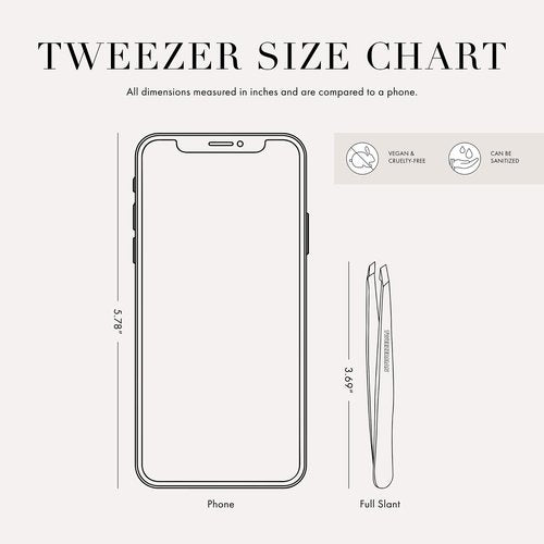 Tweezerman Stainless Steel Slant Tweezer - Eyebrow Tweezers for Women and Men (Black)