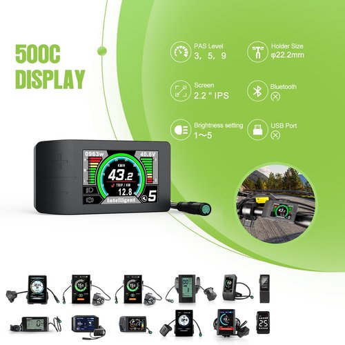 Bafang 1000W Mid Drive Kit,Bafang BBSHD BBS03 Ebike Conversion Kit with Display,48V 8Fun Electric Bike Conversion Kit for Moutain Road Bike(500C,No Battery)