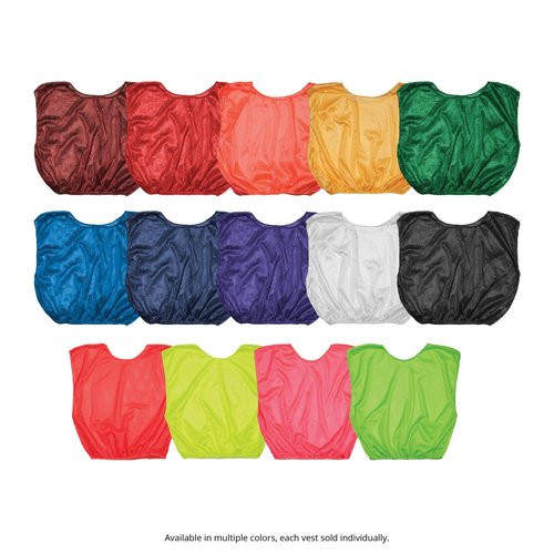 Champion Sports Youth Mesh Practice Scrimmage Vest, Gold (Pack of 12)