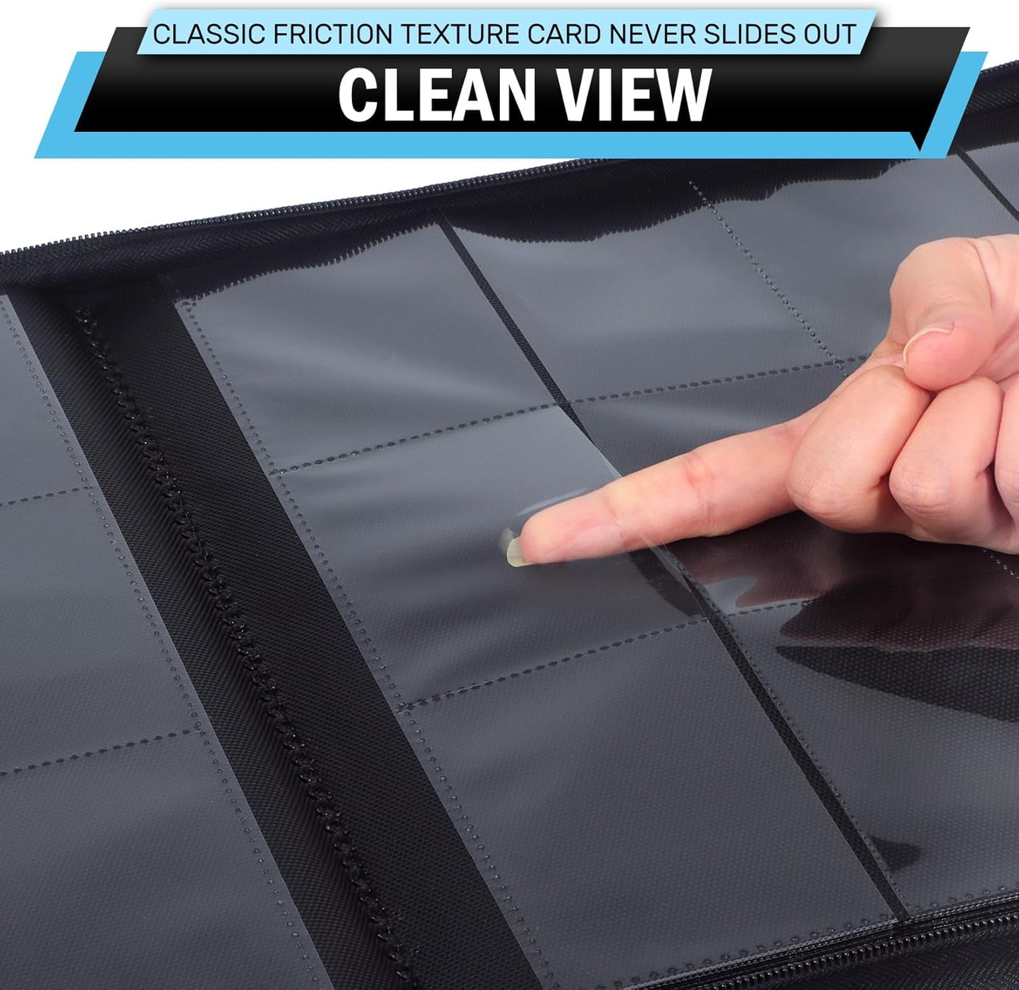 12 Pocket Card Binder, Zipper Trading Card Binder, 720 Large Capacity Side Loading Non-Ring Card Album, Double Sided Acid-Free Card Protector Binder, Card Collection for TCG, MTG, Sport Card, Pink