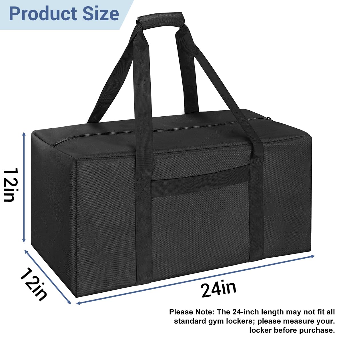 Sports Duffle Bag - Extra Large Travel Duffel Luggage Bag with Upgrade Zipper, Sturdy & Water Resistant, Black (Blue 45inch)