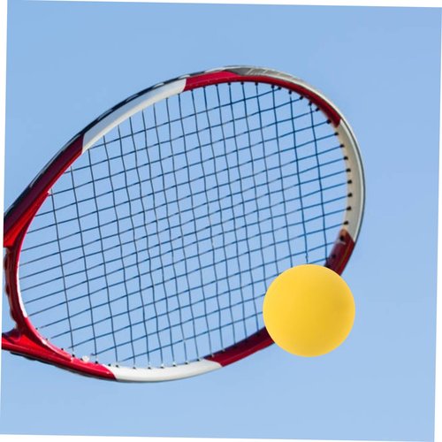 SUPVOX Highly Visible Bouncing Balls Racket Balls Boys and Girls Party Favors Yellow 4pcs Set
