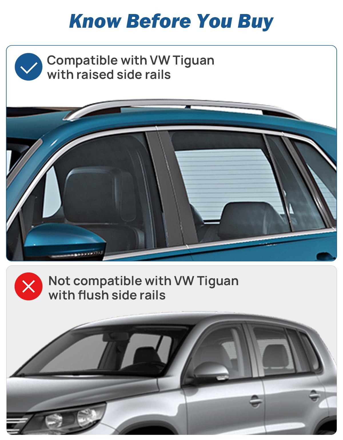 JOYTUTUS Lockable Roof Rack Cross Bars Compatible with Volkswagen VW Tiguan 2018-2026(Not for Limited) Taos 2022-2026, Heavy Duty Aluminum Anti-Theft Roof Rails Crossbars Luggage Racks