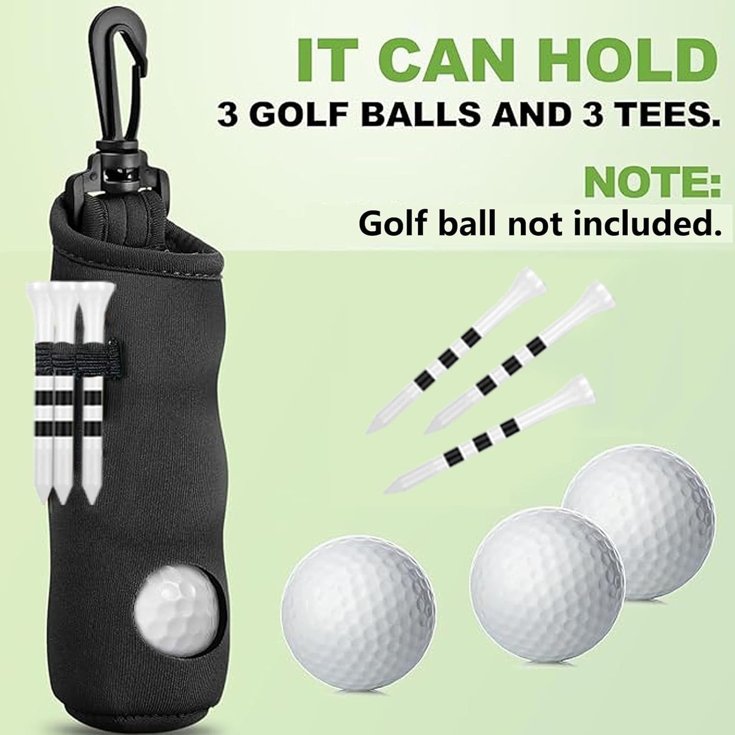 11 Pcs Golf Accessories Kit, Include Golf Tees Golf Towel Golf Ball Bag with Hook Cleaner Brush Golf Ball Marker Golf Divot Tool Golf Score Counter