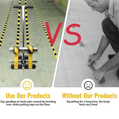 YOGAYE Floor Tape Applicator, Court Line Tape Machine, Paint Tape Applicator Can Be Used for Floor Markings Such As Tiles Concrete Asphalt etc(A)