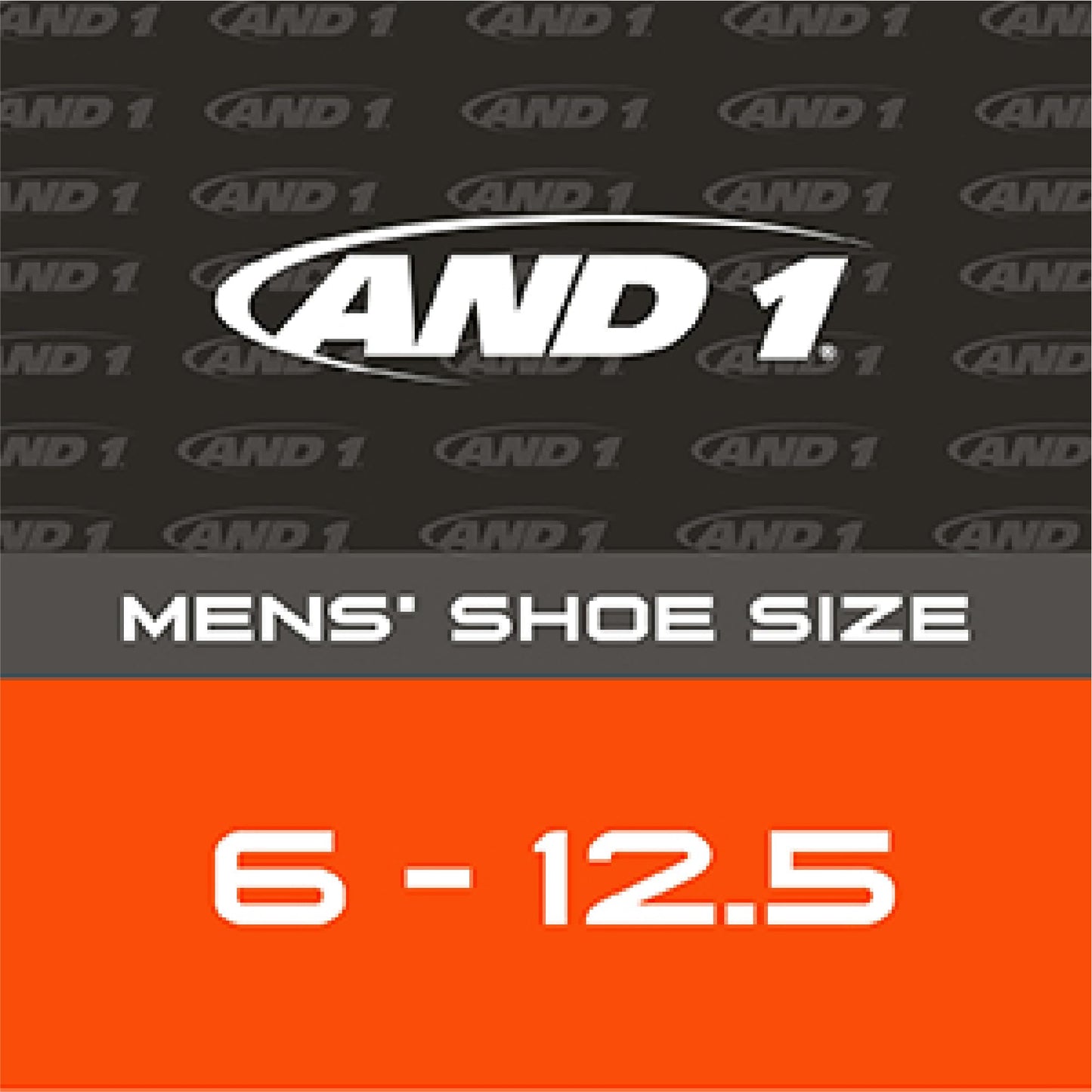 AND1 Mens Crew Socks 12 Pack Cushioned Athletic Socks