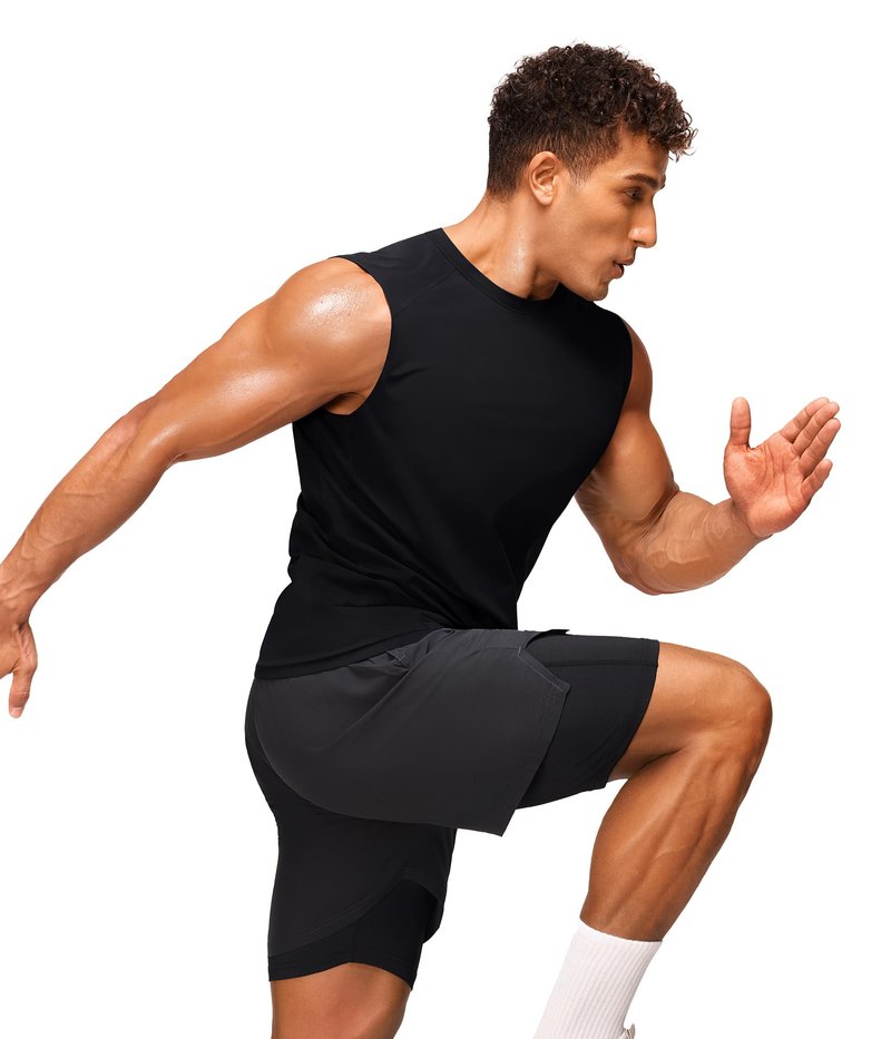 Junlan Sauna Shirt for Men - Waist Trainer Sweat Vest Gym Top for Gym Workout(Black,5X-Large)