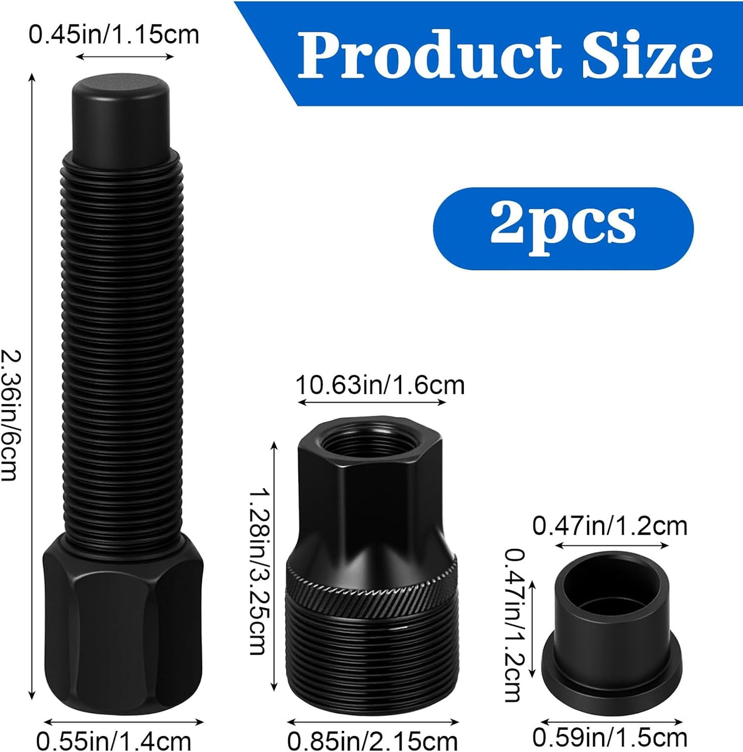 2 PCS Bicycle Crank Puller, Black Steel Crank Arm Removal Tool Bike Crank Remover Tool Crankset Arm Remover Crank Extractor Crank Removing Bicycle Crank Pulley Too for Bicycle Maintenance