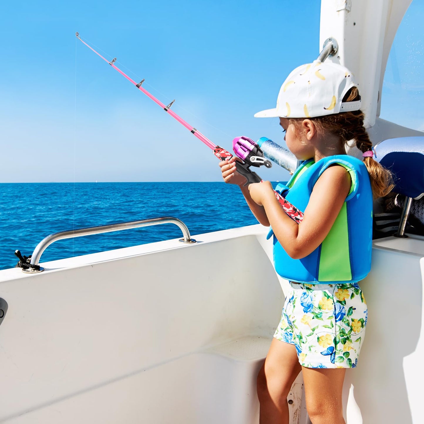 WIDDEN 2 Pack Kids Fishing Pole, Portable Telescopic Kids Fishing Poles Set for Boys and Girls, Fishing Rod and Reel Combo Kit with Tackle Box, and Fishing Net, Best Fishing Pole for Toddler Youth