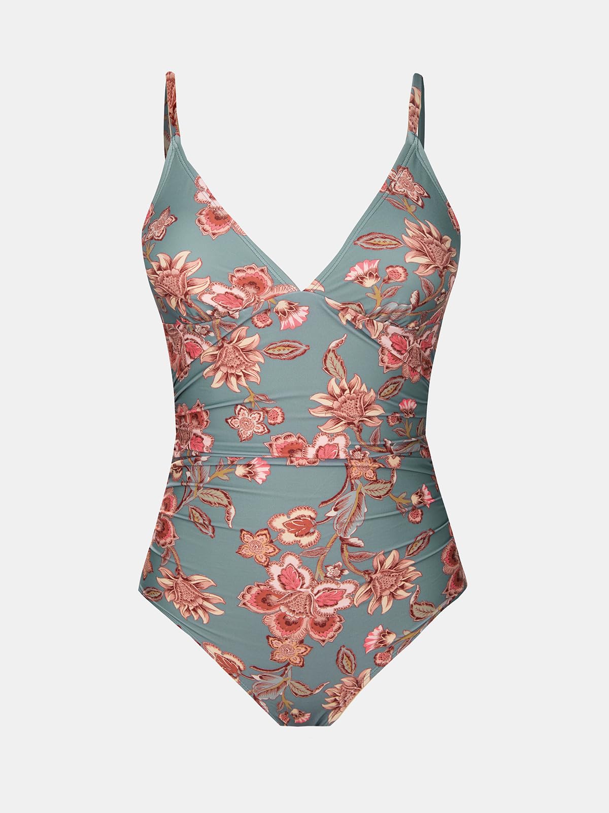 CUPSHE Women's One Piece Swimsuit Tummy Control Bathing Suit V Neck Swimwear M