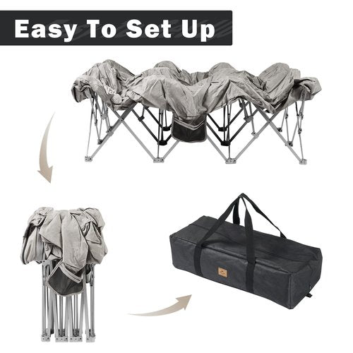 Naturehike CosyWild 2 Person Camping Cot Frame Only, Air Mattress Not Included, Folding Full Size Camping Bed Frame with Side Pocket and Carry Bag