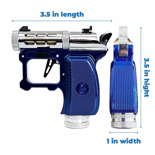 Hawki Gem CO2 .177 Cal Air Pistol Blue Sapphire Edition, Self-Defence, 1-Shot, 400+ FPS, Single Action with Adapter, 5X CO2 Cylinders (12g), 100x Steel BBS (.177 Cal), 100x Airsoft BBS (6mm) Bundle