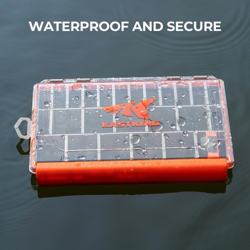 KastKing HyperSeal Waterproof Tackle Box, 3600 and 3700 Tackle Trays, Fishing Tackle Box Organizer with Removable Dividers, Lure Box and Terminal Tackle Storage