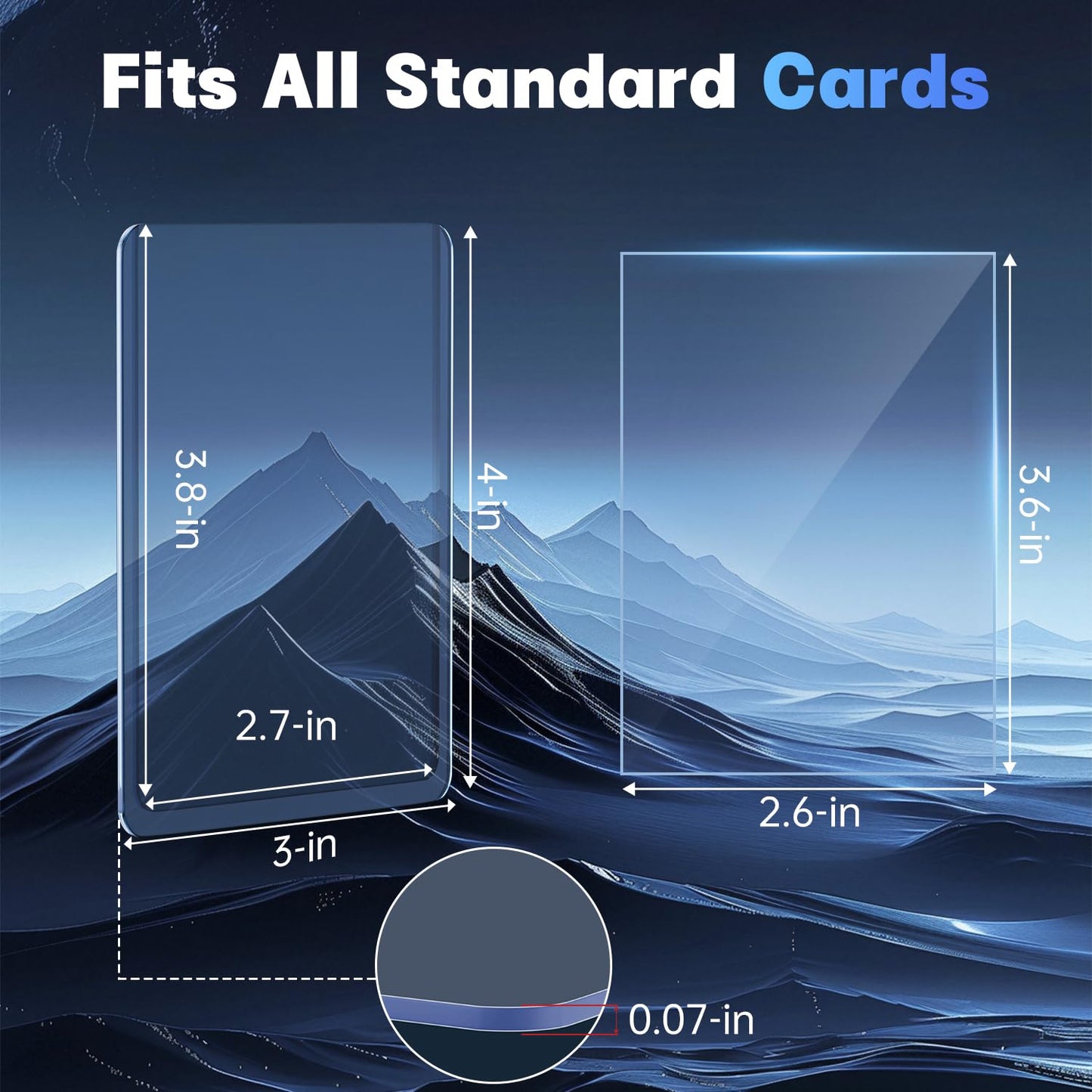 100 PCS Top Loaders for Cards, Hard Plastic Card Sleeves Toploaders, Baseball Trading Card Holder Protectors (100 Toploaders)