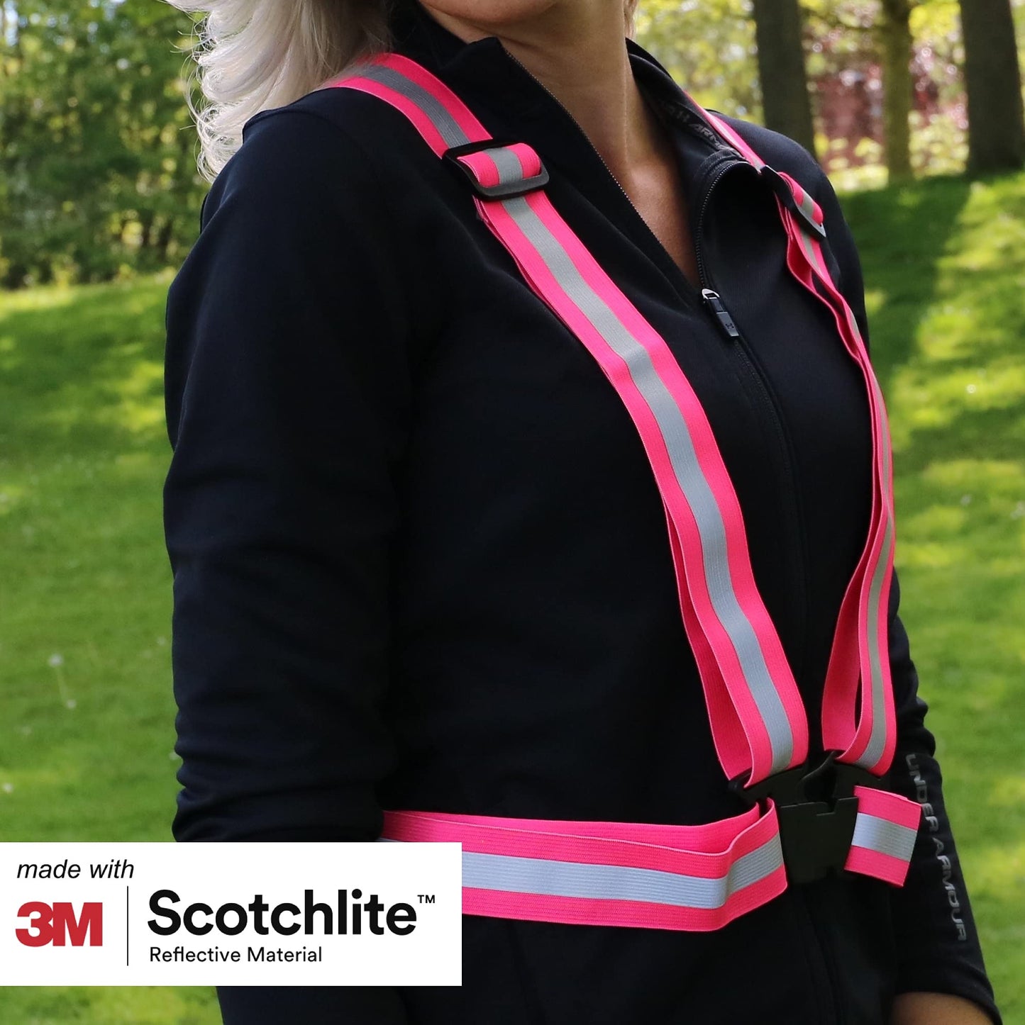 Salzmann Reflective Cross Belt Vest | Highly Reflective with Adjustable Straps | Made with 3M Scotchlite